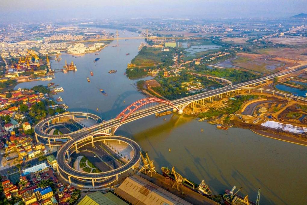 Cầu Hoàng Văn Thụ nối huyện Thủy Nguyên với trung tâm TP Hải Phòng (Ảnh: Báo Quốc tế).